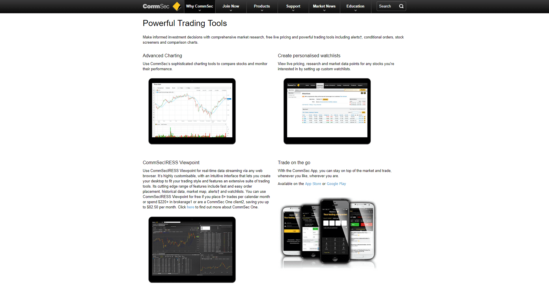 CommSec Review trading platform info